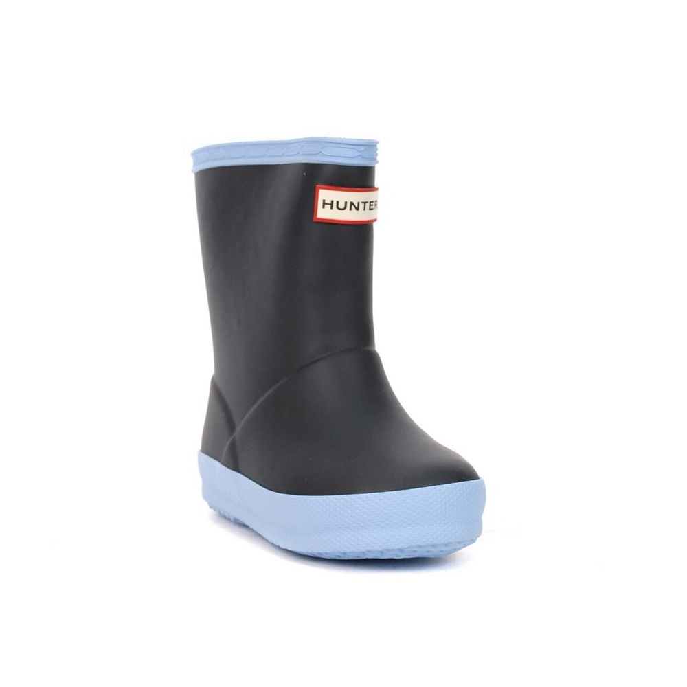 Hunter Navy Blue Frost Kids 1st Classic Insulated Rain Boots (Boys 6 OR Girls 5) - Picture 2 of 8